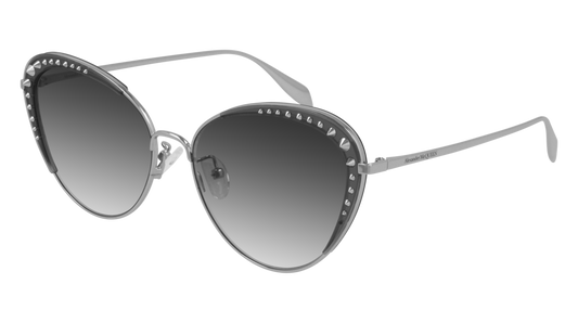 Alexander Mcqueen Sunglass Woman Silver Silver Grey