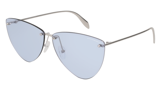 Alexander Mcqueen Sunglass Woman Silver Silver Light Blue