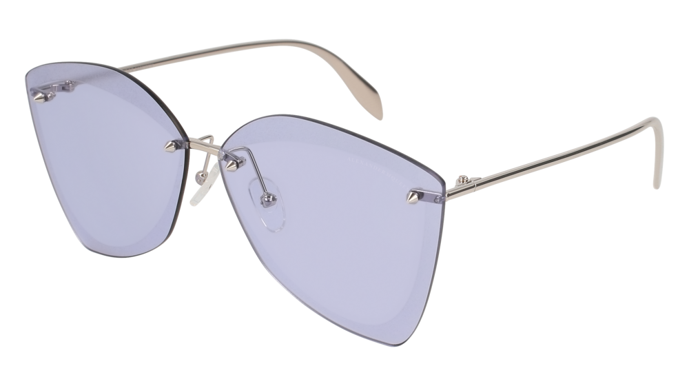 Alexander Mcqueen Sunglass Woman Silver Silver Violet