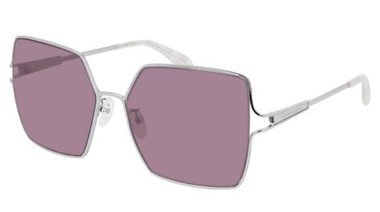 Alexander Mcqueen Sunglass Woman Silver Silver Violet