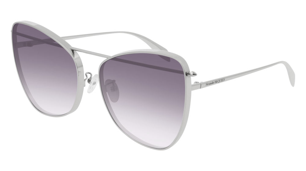 Alexander Mcqueen Sunglass Woman Silver Silver Violet