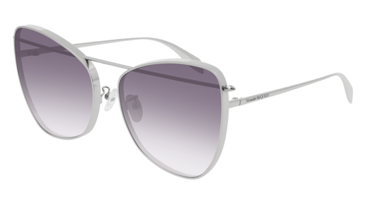 Alexander Mcqueen Sunglass Woman Silver Silver Violet