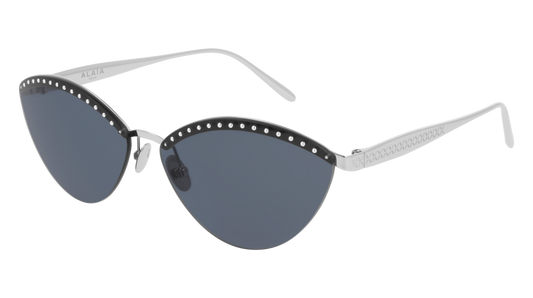 Azzedine Alaia Sunglass Woman Silver Silver Blue