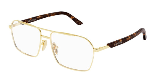 Balenciaga Optical Frame Man Gold Havana Transparent