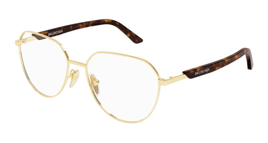 Balenciaga Optical Frame Man Gold Havana Transparent