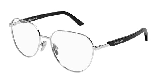 Balenciaga Optical Frame Man Silver Black Transparent