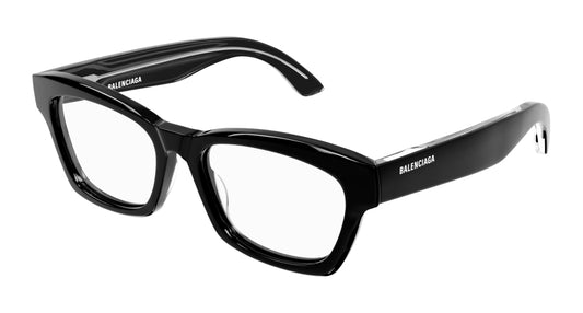 Balenciaga Optical Frame Unisex Black Black Transparent