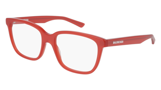 Balenciaga Optical Frame Unisex Red Red Transparent