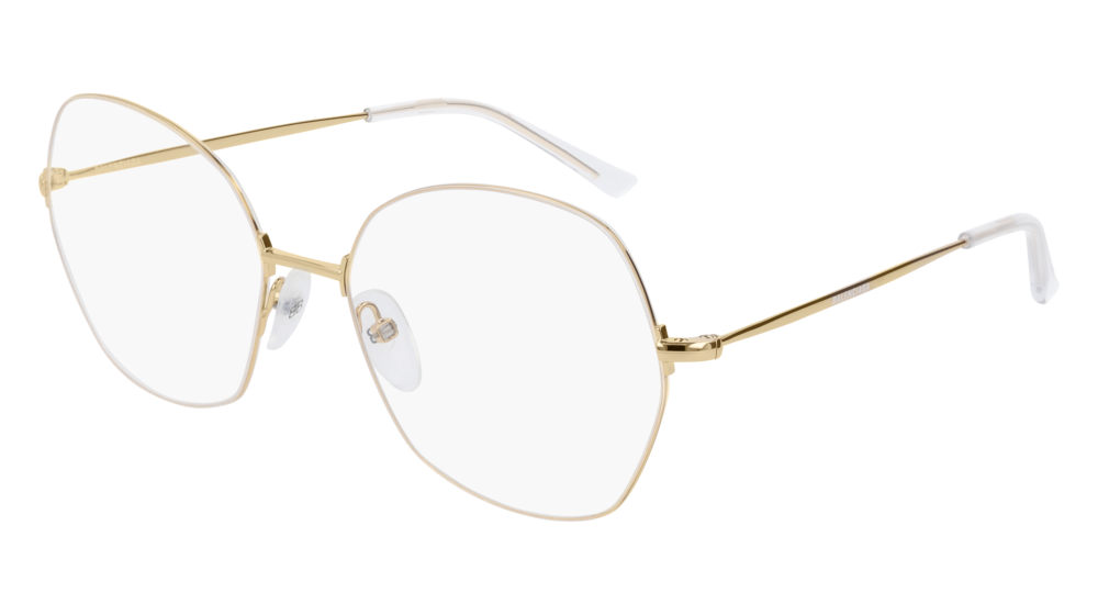 Balenciaga Optical Frame Unisex Gold Gold Transparent