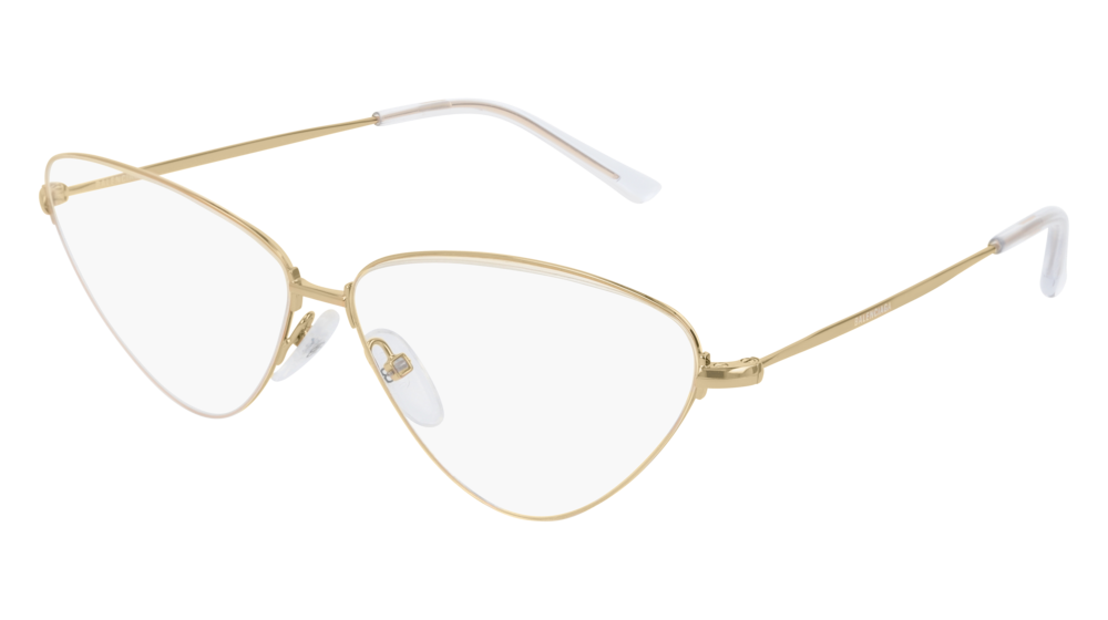 Balenciaga Optical Frame Unisex Gold Gold Transparent