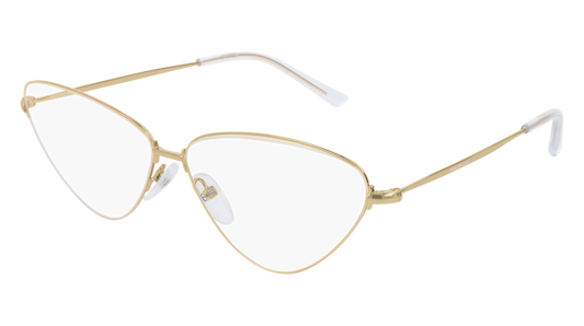 Balenciaga Optical Frame Unisex Gold Gold Transparent