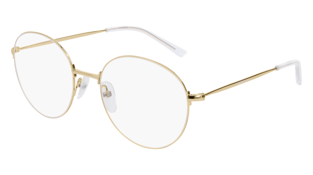 Balenciaga Optical Frame Unisex Gold Gold Transparent