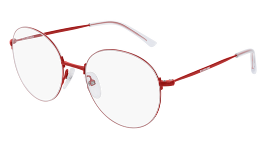 Balenciaga Optical Frame Unisex Red Red Transparent