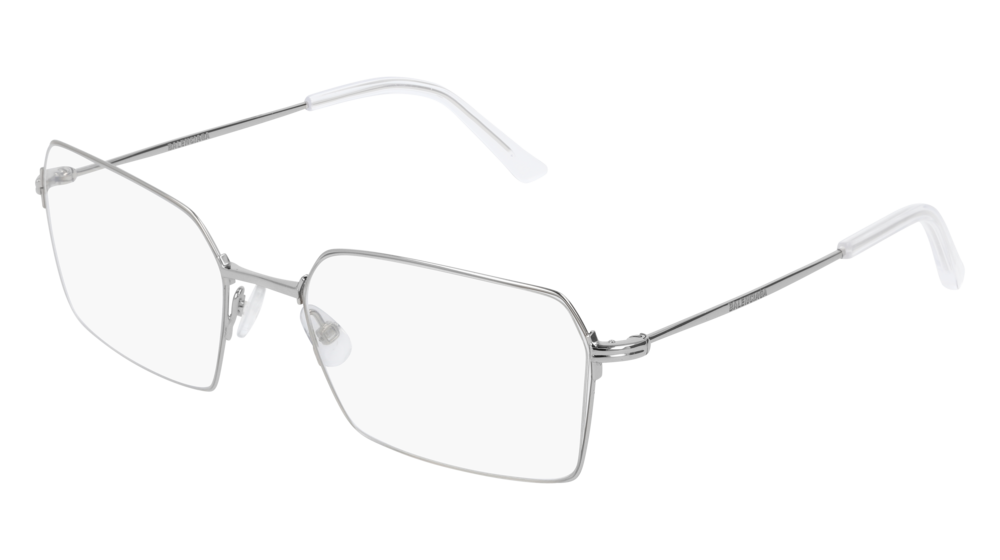 Balenciaga Optical Frame Unisex Silver Silver Transparent