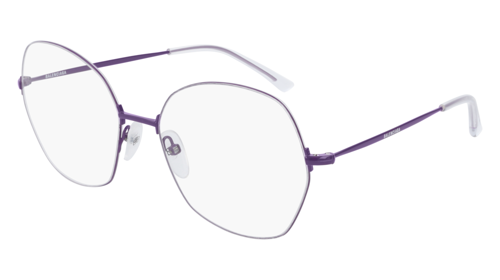 Balenciaga Optical Frame Unisex Violet Violet Transparent