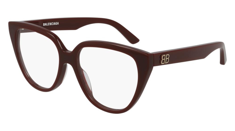 Balenciaga Optical Frame Woman Burgundy Burgundy Transparent