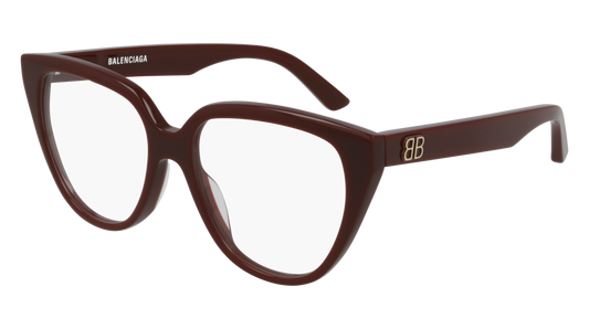 Balenciaga Optical Frame Woman Burgundy Burgundy Transparent