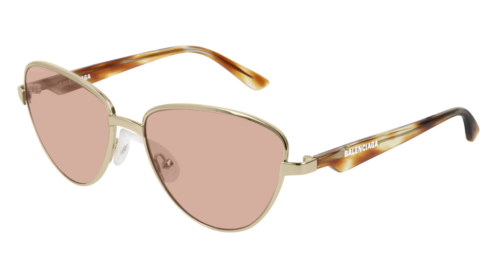 Balenciaga Sunglass Unisex Gold Havana Brown