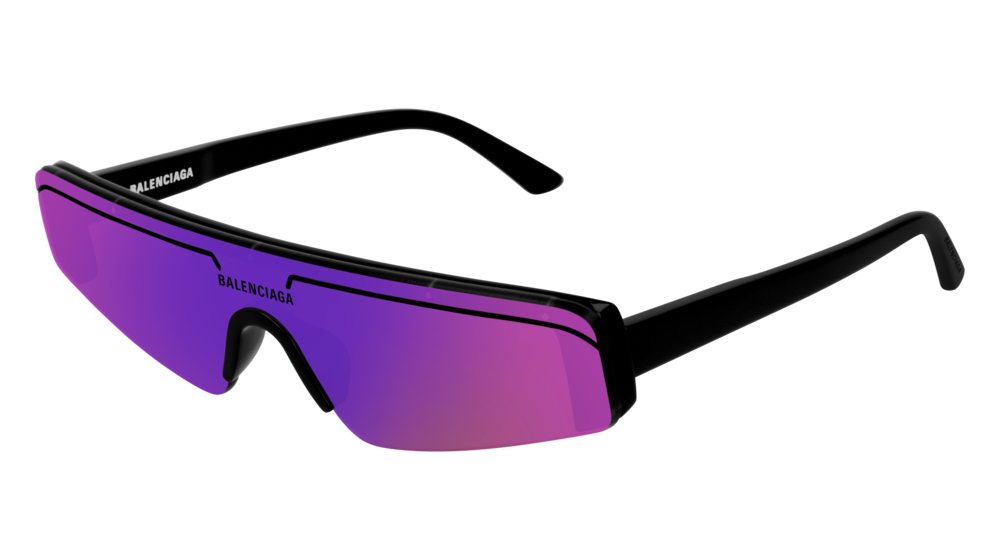 Balenciaga Sunglass Unisex Black Black Violet