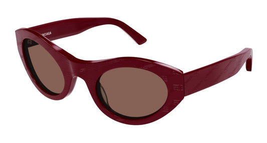 Balenciaga Sunglass Unisex Burgundy Burgundy Brown