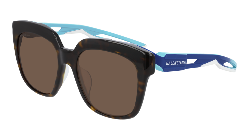 Balenciaga Sunglass Unisex Havana Blue Brown