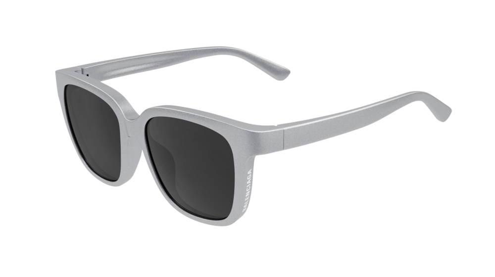 Balenciaga Sunglass Unisex Silver Silver Grey