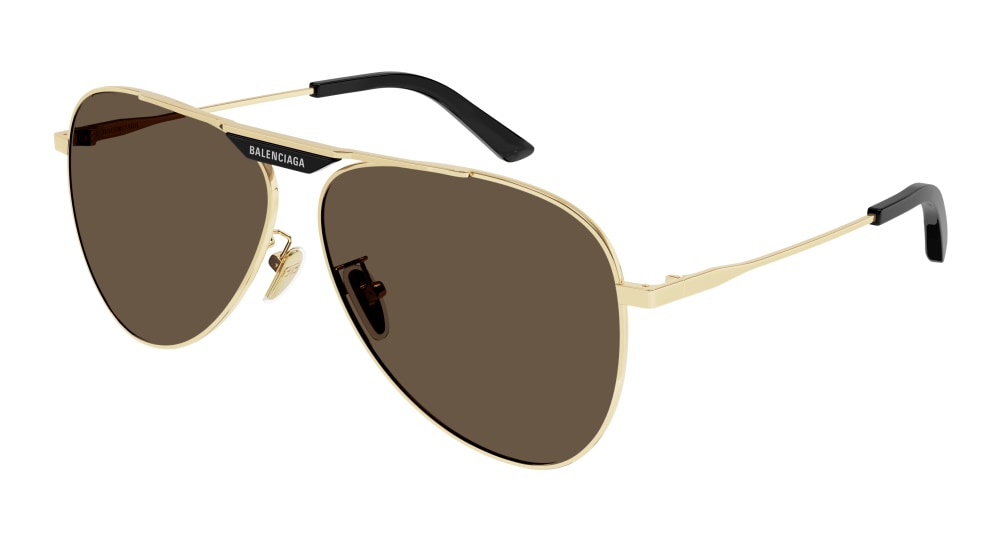 Balenciaga Sunglass Unisex Gold Gold Brown