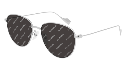 Balenciaga Sunglass Unisex Silver Silver Grey