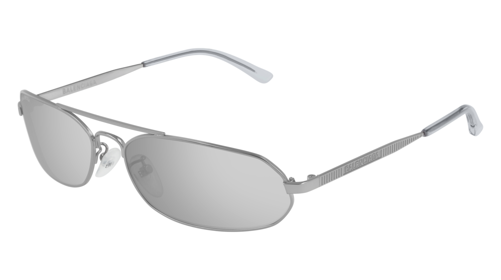 Balenciaga Sunglass Unisex Silver Silver Silver