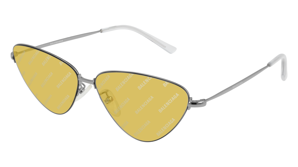 Balenciaga Sunglass Unisex Silver Silver Yellow