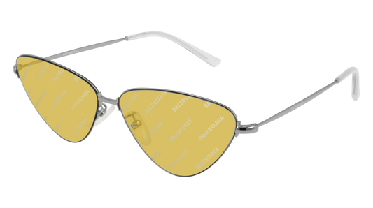 Balenciaga Sunglass Unisex Silver Silver Yellow