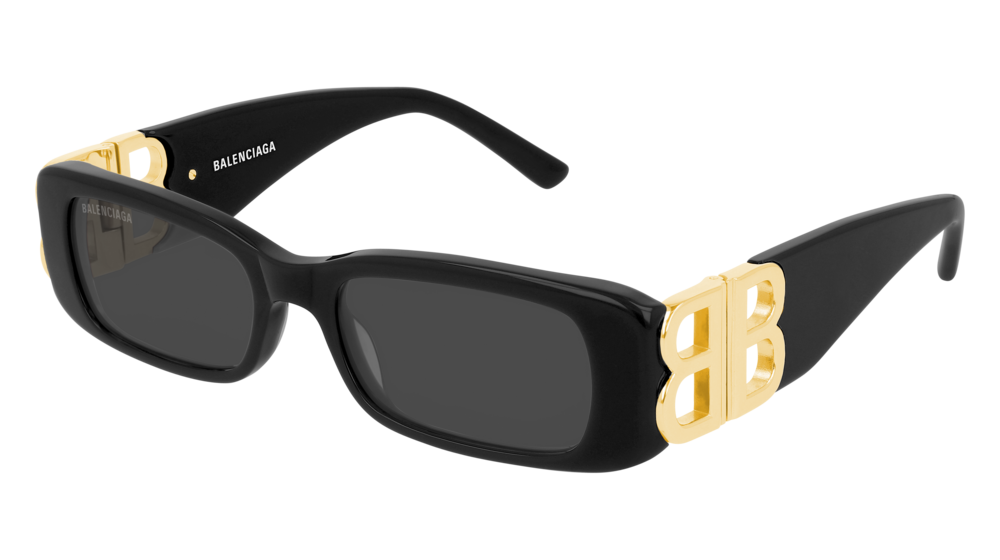 Balenciaga Sunglass Woman Black Gold Grey