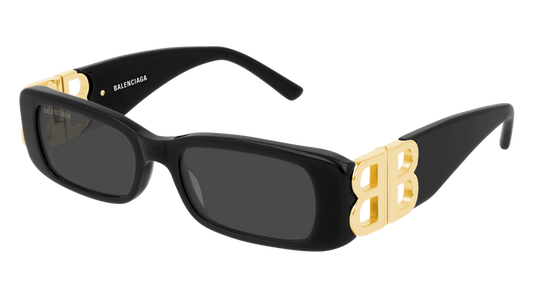 Balenciaga Sunglass Woman Black Gold Grey