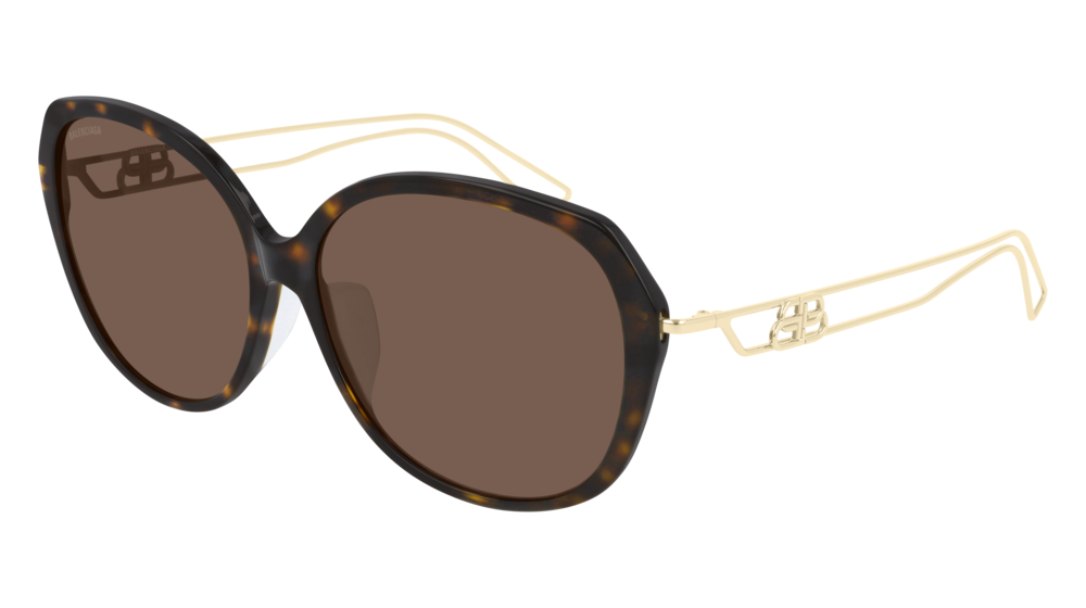 Balenciaga Sunglass Woman Havana Gold Brown