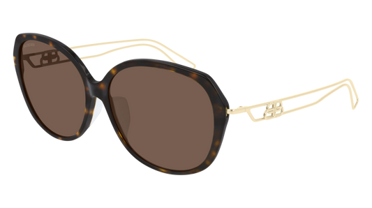 Balenciaga Sunglass Woman Havana Gold Brown