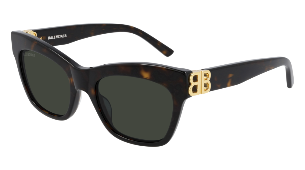 Balenciaga Sunglass Woman Havana Gold Green