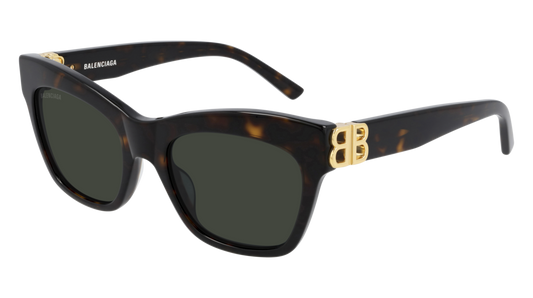 Balenciaga Sunglass Woman Havana Gold Green