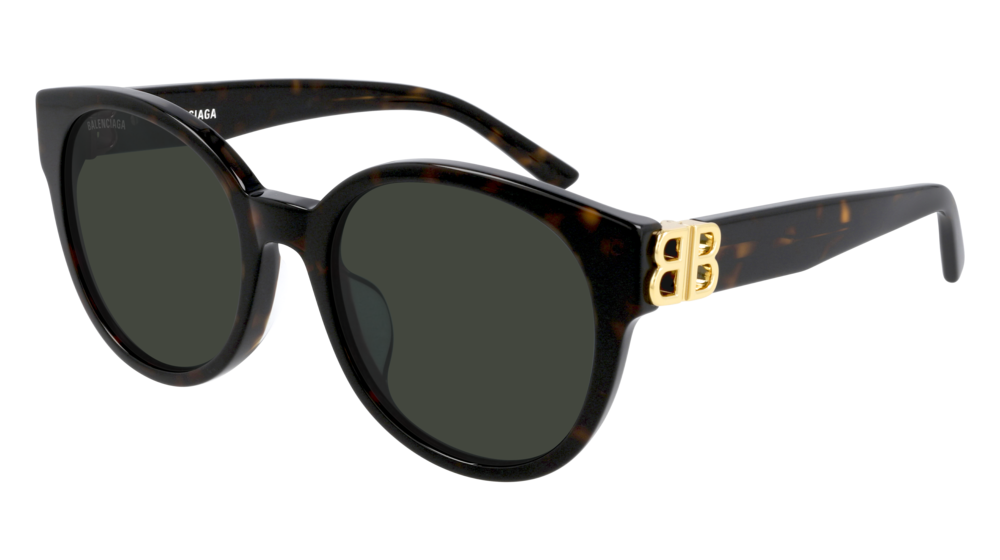 Balenciaga Sunglass Woman Havana Gold Green