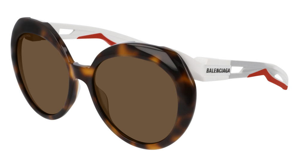 Balenciaga Sunglass Woman Havana Silver Brown