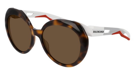 Balenciaga Sunglass Woman Havana Silver Brown