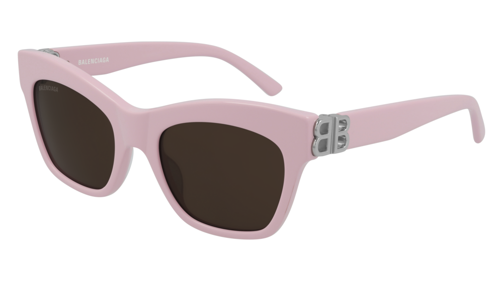 Balenciaga Sunglass Woman Pink Silver Brown