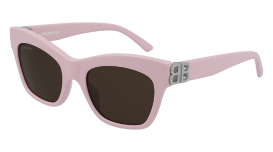 Balenciaga Sunglass Woman Pink Silver Brown