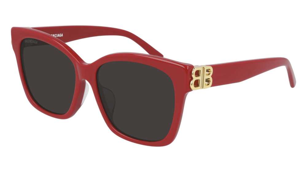 Balenciaga Sunglass Woman Red Gold Grey