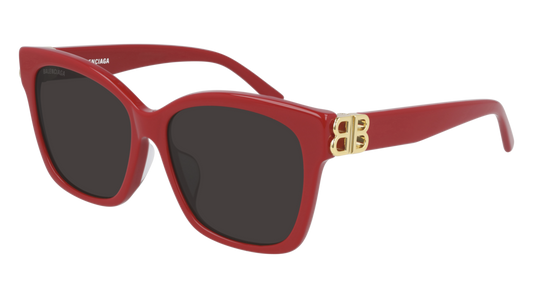 Balenciaga Sunglass Woman Red Gold Grey