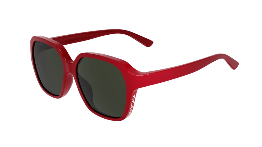 Balenciaga Sunglass Woman Red Red Green