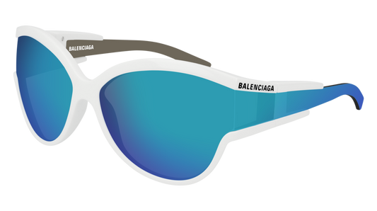 Balenciaga Sunglass Woman White White Blue