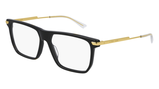 Bottega Veneta Optical Frame Man Black Gold Transparent