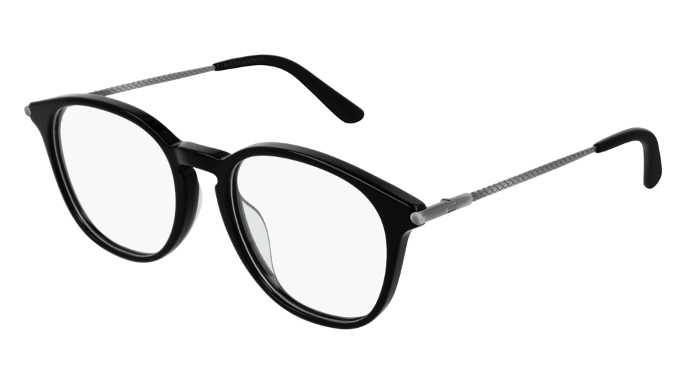 Bottega Veneta Optical Frame Man Black Silver Transparent