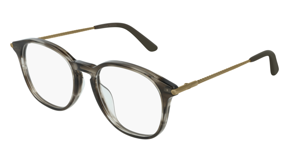 Bottega Veneta Optical Frame Man Brown Gold Transparent