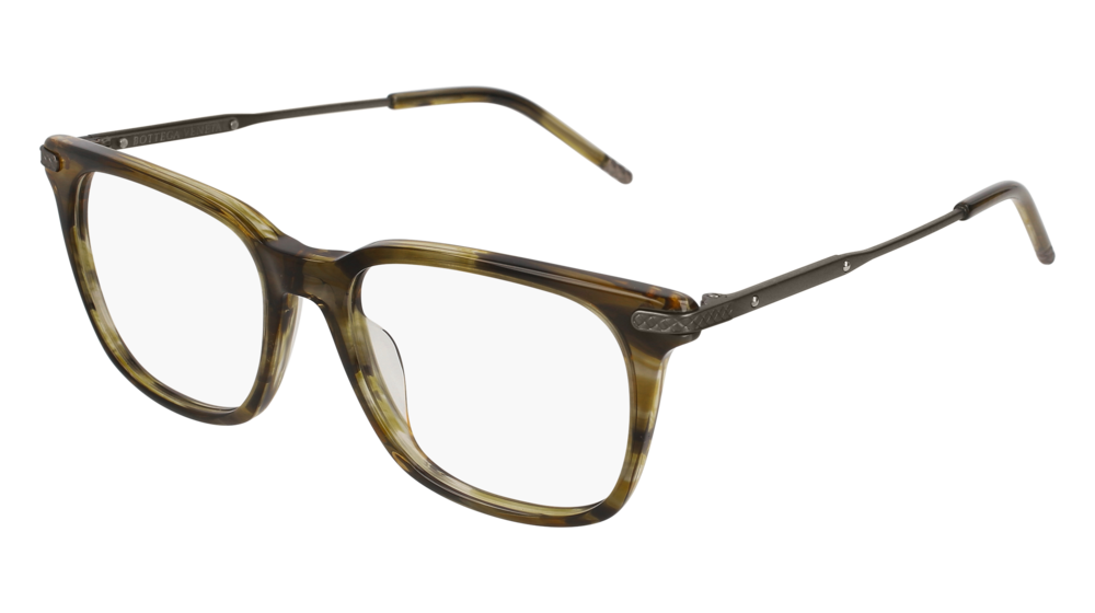 Bottega Veneta Optical Frame Man Green Ruthenium Transparent